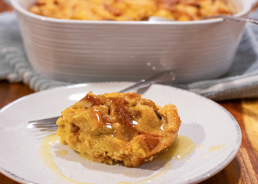 Bread Pudding With Vanilla Bean Sauce Pantry To Table